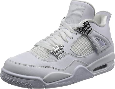 Nike Air Jordan 4 Retro Pure Money White Metallic Silver Trainer
