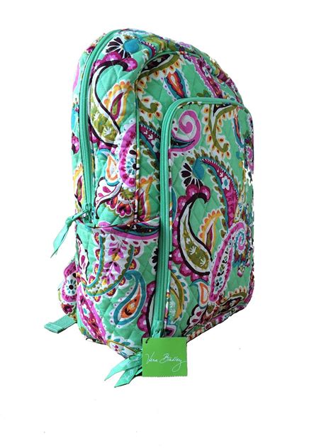 Vera Bradley Laptop Backpack Updated Version With Solid Color