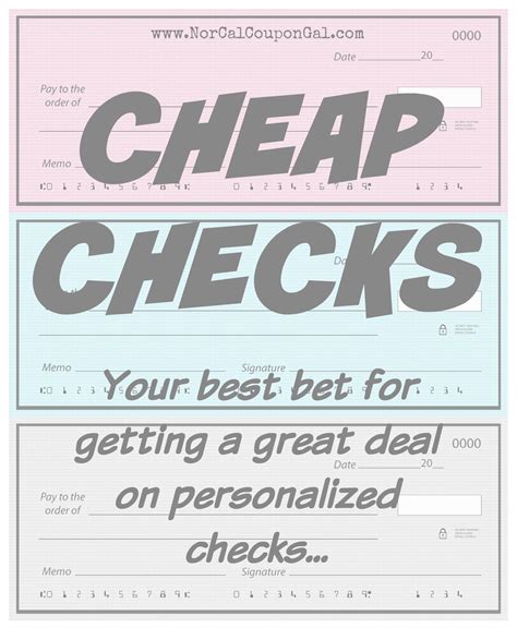 Cheap Checks Best Personalized Check Deals Norcal Coupon Gal