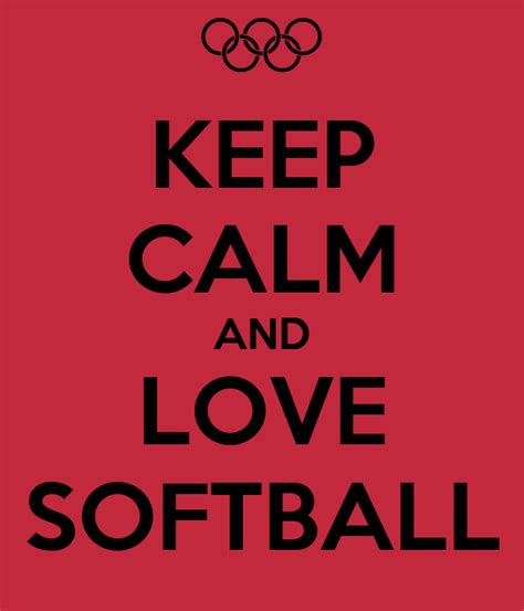 Keep Calm And Love Softball Poster Isabella