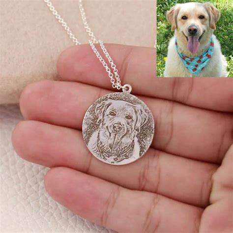 Personalized Photo Pet Necklace Sterling Silver