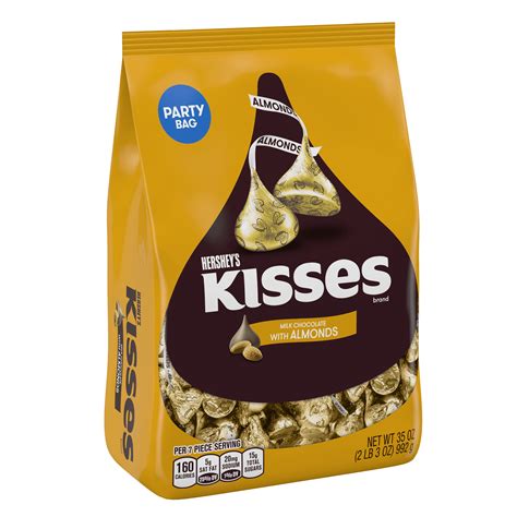 Hershey S Kisses Milk Chocolate Candy With Almonds Oz Walmart Com