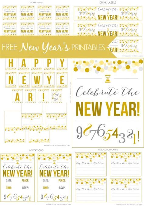 19 Best Diy New Years Eveparty Ideasfree Printables Images On