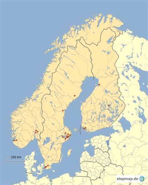Stepmap Finland Norway Sweden Landkarte Für Deutschland