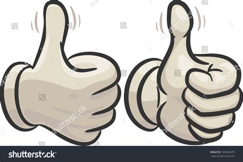 Left And Right Hand With Raised Thumbs Up Showing A Sign Of A Very