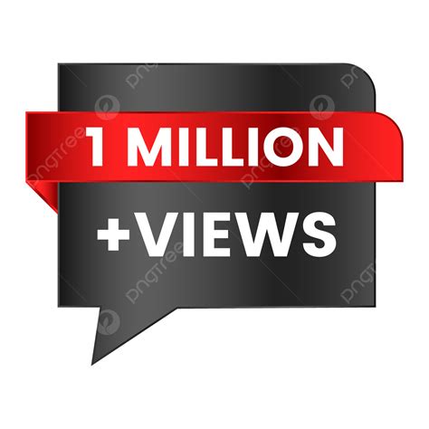 One Million Vector Design Images One Million Views Count Label Stock