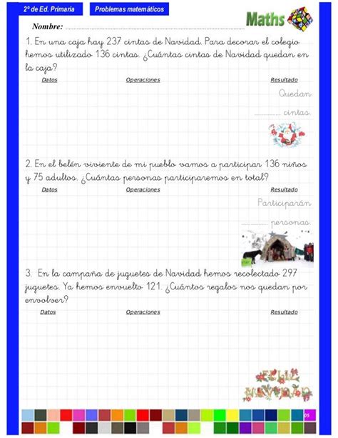 Colección De Problemas Matemáticos 2º Primaria