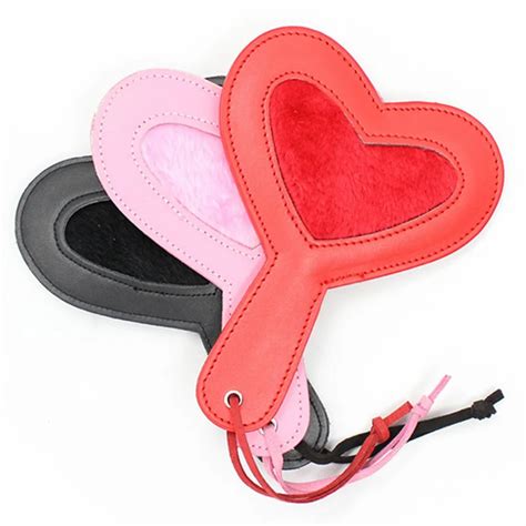 Bdsm Sexy Whip Flogger Heart Sex Flirting Toys Thick Fancy Leather Spanking Paddle Fetish Sex
