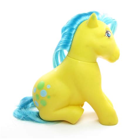 Bubbles My Little Pony Vintage G1 Sitting Pose Brown Eyed Rose