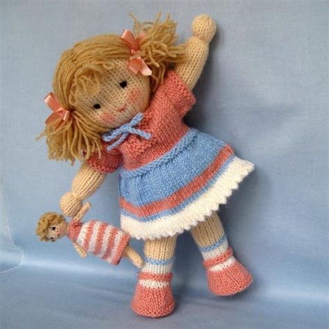 Lulu Knitted Doll Knitting Pattern By Dollytime Knitting Patterns
