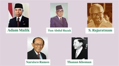 5 Tokoh Pendiri ASEAN Beserta Asal Negaranya Foto Pelajaran Sekolah