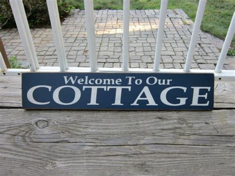 Items Similar To Welcome To Our Cottage Wood Sign On Etsy