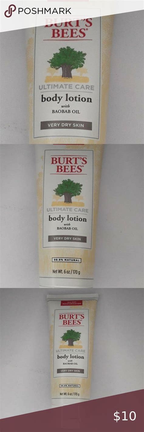 Burts Bees Ultimate Care Body Lotion For Very Dry Skin With Baobab Oil