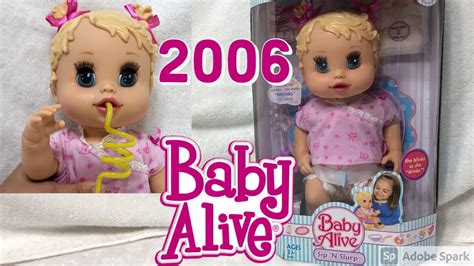 Rare Baby Alive 2006 Sip N Slurp Doll Unboxing First Feeding