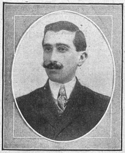 An Old Black And White Photo Of A Man With A Mustache