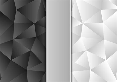 Black And White Color Polygon Abstract Background Modern Design Vector