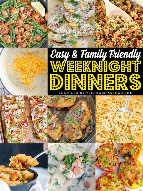 Easy Weeknight Dinners | Easy family dinners, Family ...