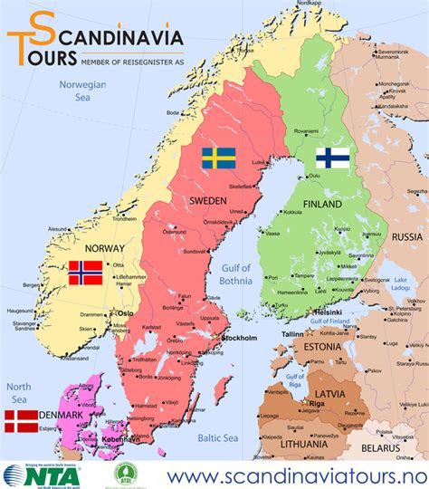 Scandinavian Map Scandinavia Tours Touroperator Cruises Agricultural