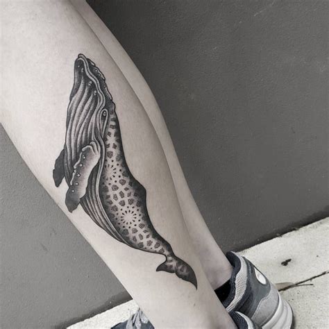 Stunning Whale Tattoo By The Always Talented Bendoukakistattoo Line Tattoos Black Tattoos
