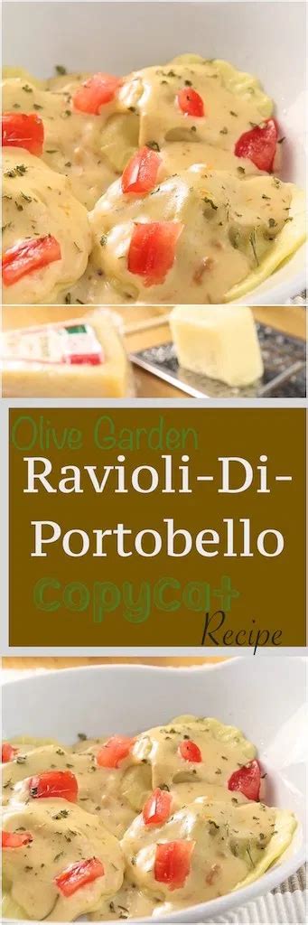 Reduce heat and cook for another five minutes. Olive Garden Ravioli di Portobello (with Step-by-Step ...