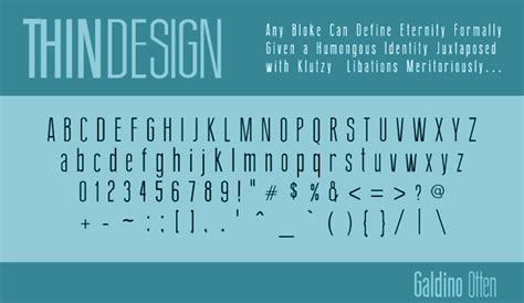 Thin Design Font