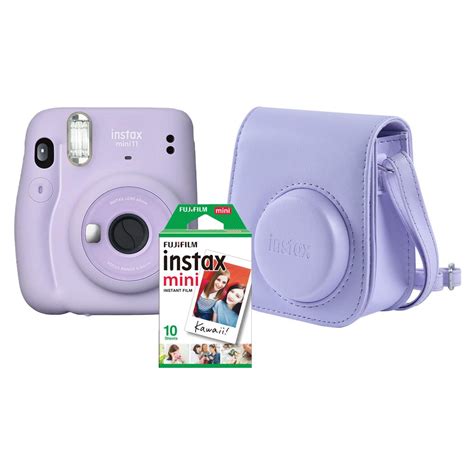 Kit Instax Mini 11 Lilás Câmera Instantânea Bolsa De Transporte E