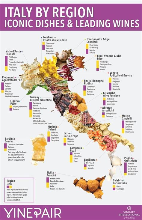 Your Guide To The Wine And Food Of Italy Infographic Wine Recipes