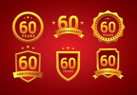 60th Anniversary Logo Gold Free Vector 137886 Vector Art At Vecteezy