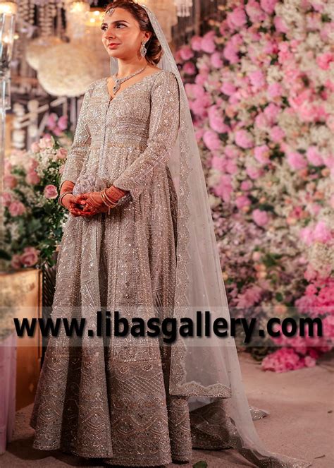 Latest Bridal Maxi For Walima Pakistani Designer Faraz Manan Bridal