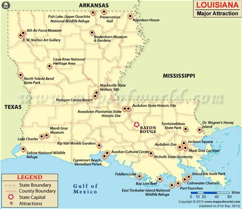 Louisiana Attractions Napoleon House Toledo Bend Louisiana Map Usa