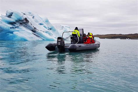 Jokulsarlon Glacier Lagoon Zodiac Boat Tour South Iceland