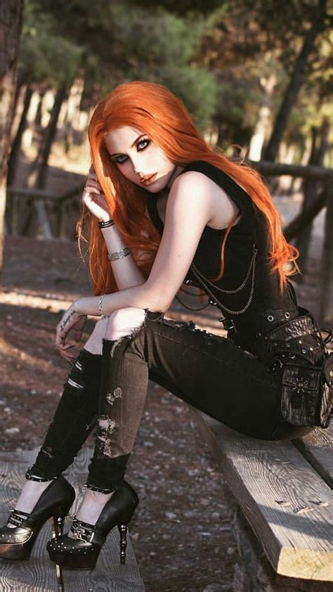 punk girls gothic girls alt girls beautiful red hair beautiful redhead gorgeous goth