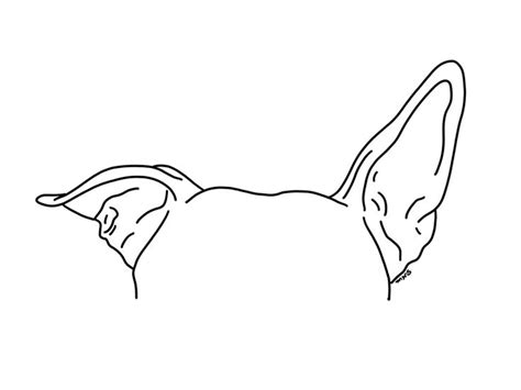 A Black And White Line Drawing Of A Dogs Head With Its Eyes Closed