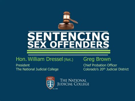 sentencing sex offenders american judges association