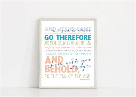 Great Commission Printable Art Matthew 2818 20 The Great