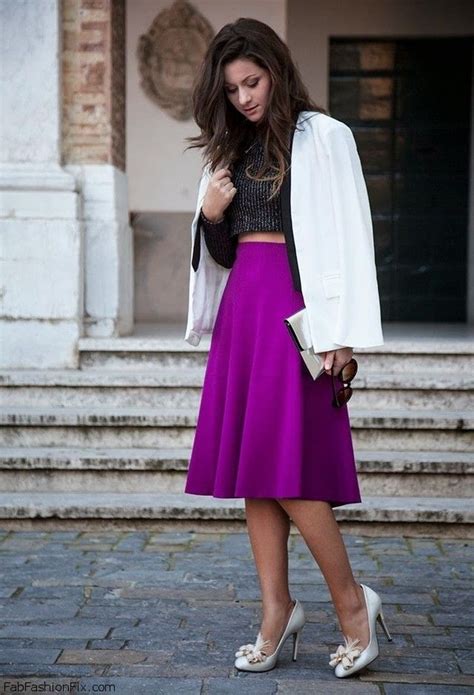 Style Guide How To Wear The Mid Length Skirt This Spring Fab Fashion Fix