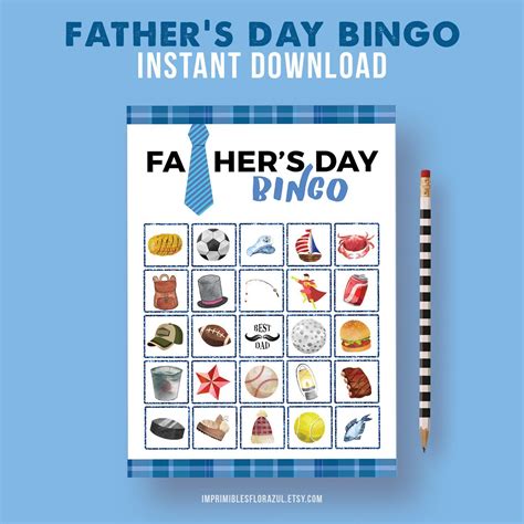 Father Day Game Printable Bingo Print At Home Etsy Bingo Printable