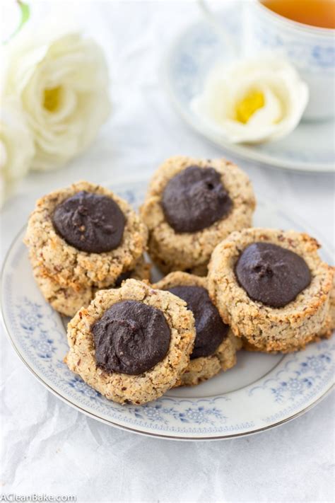 Chocolate Hazelnut Thumbprint Cookies Paleo