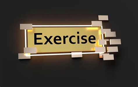 Exercise Sign On Laptop Screen Stock Illustration Illustration Of