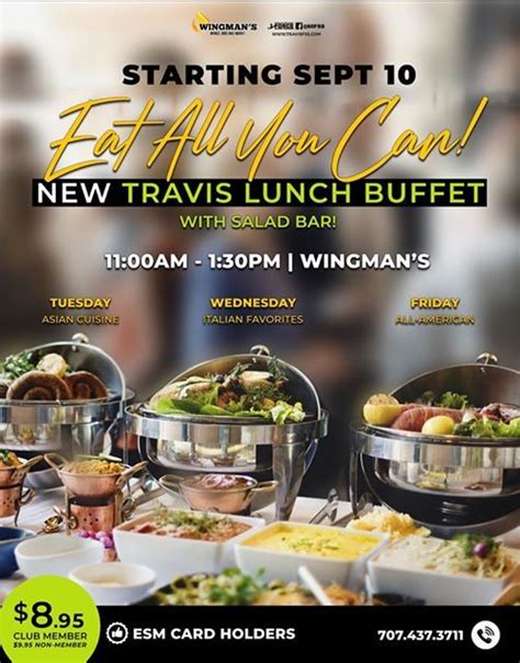 New Lunch Buffet Delta Breeze Club Travis Afb September 10 2019