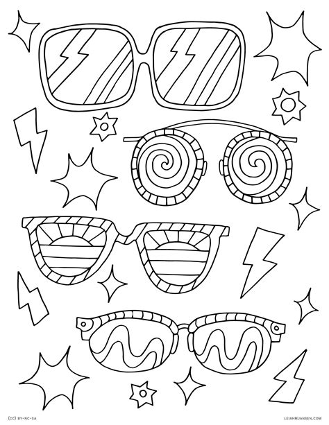Download and print out this sunglasses coloring page. Coloring Pages