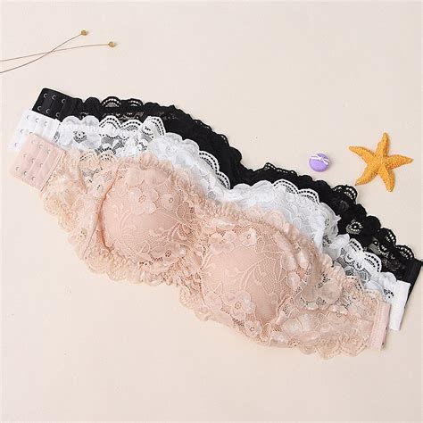 Sexy Summer Women Strapless Bra Lace Tube Top Bandeau Crop Tank