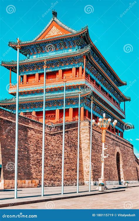 Beautiful Zhengyangmen Gate Qianmen Gate This Famous Gate Is Located
