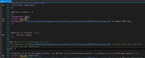 The problem is that the body of the page isn't actually visible. html - CSS to change background color of sub menu only ...