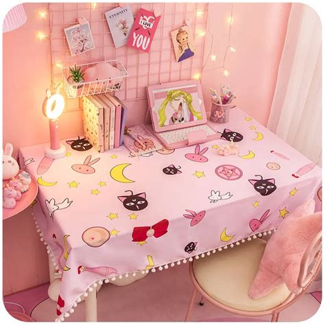 Sailor Moon Table Cloth Kuru Store Kawaii Room Kawaii Bedroom