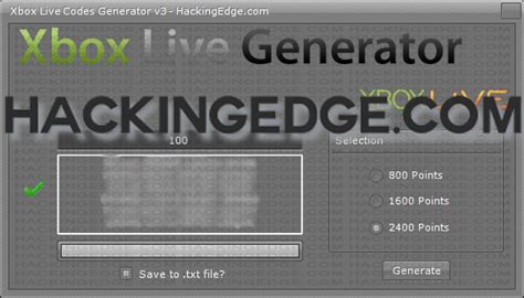 Xbox Live Code Generator