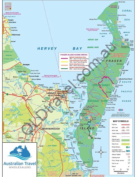 Fraser Coast Map Travel Guide Information Qld Travel