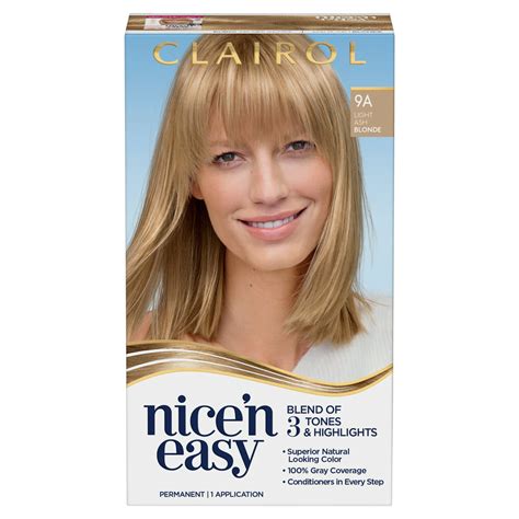 Clairol Nicen Easy Permanent Hair Color Crème 9a Light Ash Blonde 1 Application