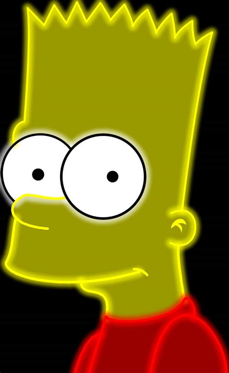 Neon Bart Simpson By Ellittest On Deviantart