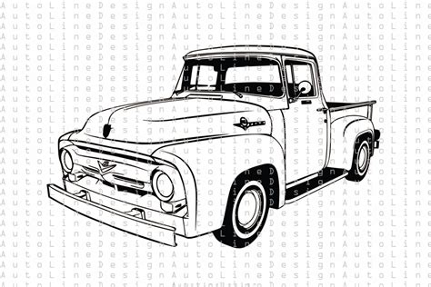 Ford F F Series Classic Truck Muscle Car Svg Pdf Dxf Etsy In
